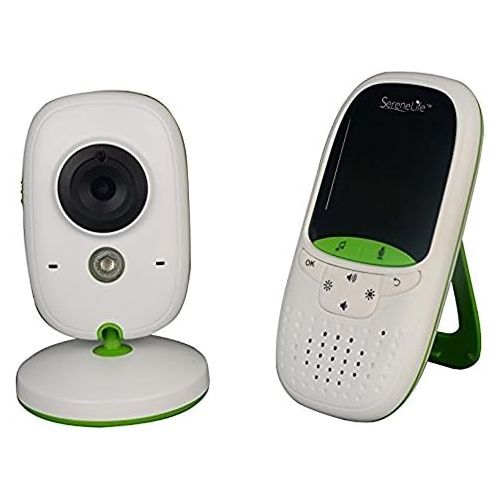  [아마존베스트]SereneLife Video Baby Monitor Dual System w/ Temperature Thermometer Sleep Camera, Dedicated 2” Digital Color Screen Rechargeable Battery, Audio Speaker and Portable Mobile Clip -