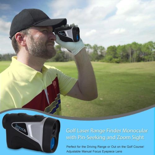  SereneLife Advanced Golf Laser Rangefinder with Pinsensor Technology - Waterproof Digital Golf Range Finder Accurate up to 540 Yards - Upgraded optical view