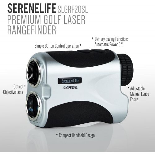  SereneLife Upgraded Advanced Golf Laser Rangefinder with Pinsensor Technology