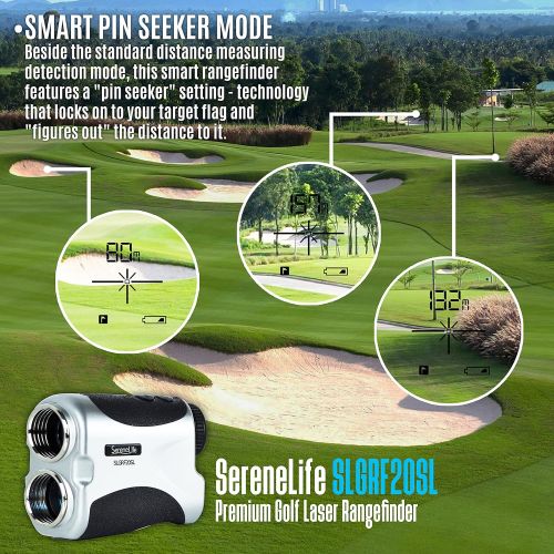  SereneLife Upgraded Advanced Golf Laser Rangefinder with Pinsensor Technology