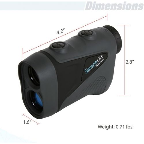  SereneLife Advanced Golf Laser Rangefinder with Pinsensor Technology - Waterproof Digital Golf Range Finder Accurate up to 540 Yards - Upgraded Optical View