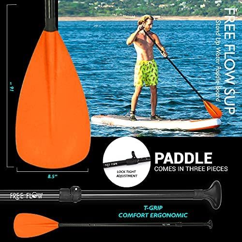  SereneLife Premium Inflatable Stand Up Paddle Board (6 Inches Thick) with SUP Accessories & Carry Bag | Wide Stance, Bottom Fin for Paddling, Surf Control, Non-Slip Deck | Youth &