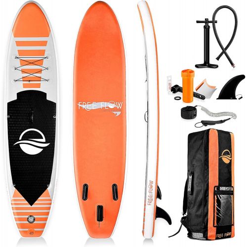  SereneLife Premium Inflatable Stand Up Paddle Board (6 Inches Thick) with SUP Accessories & Carry Bag | Wide Stance, Bottom Fin for Paddling, Surf Control, Non-Slip Deck | Youth &