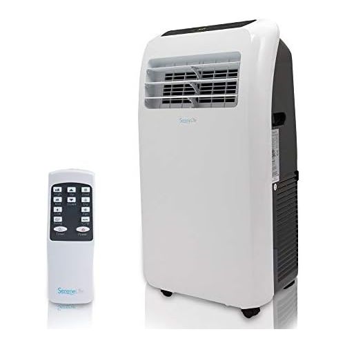  SereneLife SLPAC12.5 Portable Air Conditioner Compact Home AC Cooling Unit with Built-in Dehumidifier & Fan Modes, Quiet Operation, Includes Window Mount Kit, 12,000 BTU, White