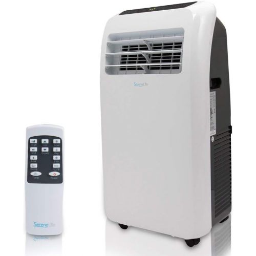  SereneLife SLPAC12.5 Portable Air Conditioner Compact Home AC Cooling Unit with Built-in Dehumidifier & Fan Modes, Quiet Operation, Includes Window Mount Kit, 12,000 BTU, White