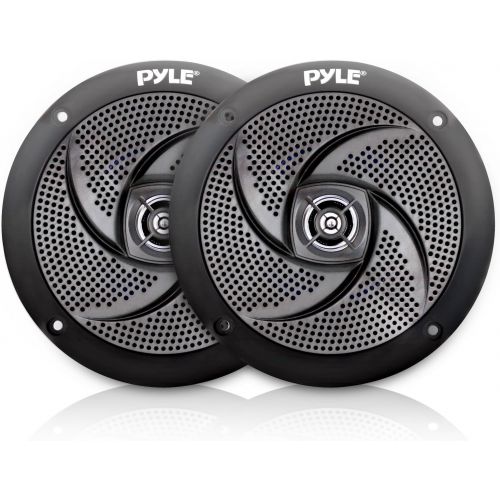  [아마존베스트]SereneLife Low-Profile Waterproof Marine Speakers - 100W 4 Inch 2 Way 1 Pair Slim Style Waterproof and Weather Resistant Outdoor Audio Stereo Sound System, For Boat, Off-Road Vehicles - Pyle