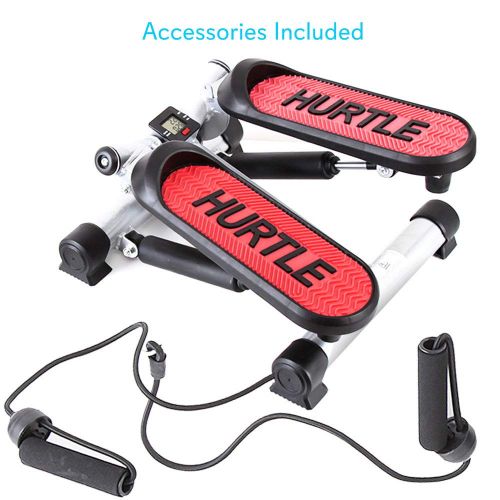  SereneLife Mini Fitness Exercise Machine - Mini Elliptical Foot Pedal Stepper, Step Trainer Equipment wDigital Display for Under Desk Workout, Weight Loss, Fitness & Health at Hom