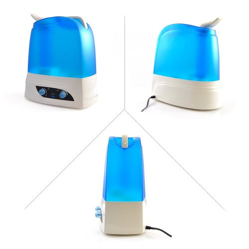  SereneLife Ultrasonic Humidifier, WarmCool Mist Moisture Built-in Night Light (PSLHUM80)