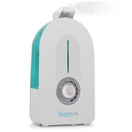 SereneLife Serene Life Cool Mist Ultrasonic Humidifier | Rotating 360° Degree Mist | LED Display 4L1.1 Gallon Capacity, Mist Moisture Level Control | Auto Shut-Off for Home, Office, Baby Roo