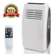 SereneLife Portable Electric Air Conditioner Unit - 900W 8000 BTU Power Plug In AC Cold Indoor Room Conditioning System w/ Cooler, Dehumidifier, Fan, Exhaust Hose, Window Seal, Wheels, Remote