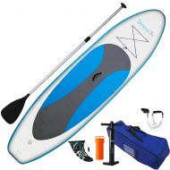 SereneLife Inflatable Stand Up Paddle Board (6 Inches Thick) Universal SUP Wide Stance wBottom Fin for Paddling and Surf Control | Non-Slip Deck | Youth and Adult (
