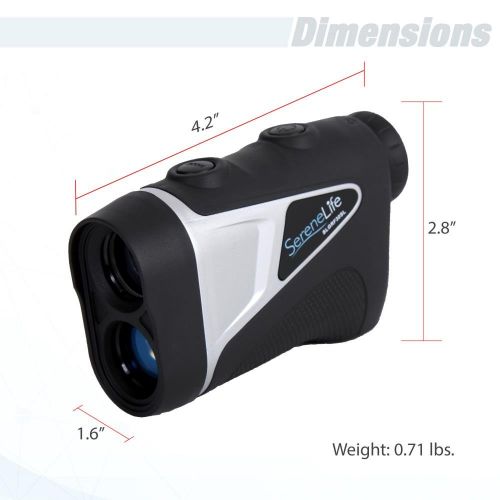  SereneLife Advanced Golf Laser Rangefinder with Pinsensor Technology - Waterproof Digital Golf Range Finder Accurate up to 540 Yards - Upgraded optical view