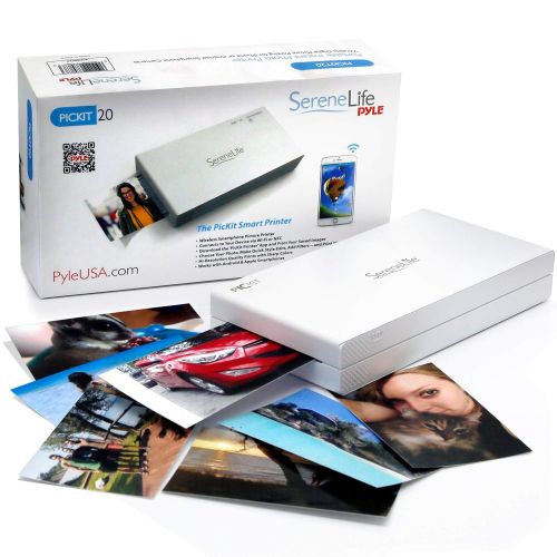  Portable Instant Mobile Photo Printer - Wireless Color Picture Printing from Apple iPhone, iPad or Android Smartphone Camera - Mini Compact Pocket Size Easy for Travel - SereneLife