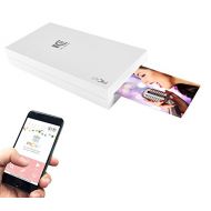 Portable Instant Mobile Photo Printer - Mini Compact Pocket Size Easy for Travel - Wireless Color Picture Printing from Apple iPhone, iPad or Android Smartphone Camera - SereneLife