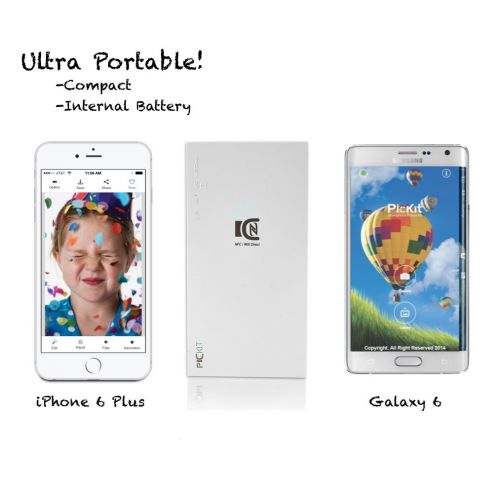  Portable Instant Mobile Photo Printer - Mini Compact Pocket Size Easy for Travel - Wireless Color Picture Printing from Apple iPhone, iPad or Android Smartphone Camera - SereneLife