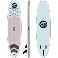 SereneLife Seacow 10’6” Banook Inflatable Standup Paddle Board (6 Inches Thick, 32 Inches Wide) ISUP, Hand Pump and 3 Piece Paddle, Travel Backpack and Accessories New Paddle Leash Included