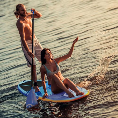  SereneLife Neolife Inflatable Stand Up Paddle Boards | 10.2 Long/11.2 Long | with ISUP Package Waterproof,Repair Kit,Paddle and Hand Pump | Non-Slip Deck Standing Boat for Youth and Adult