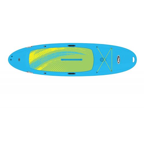  SereneLife Tahaa 100 Stand Up Paddle Board - Pelican 10 Feet SUP Lightweight Board with a Bottom Fin for Paddling, Non-Slip Deck - Perfect for Youth & Adult