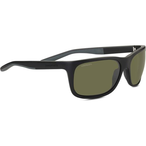  Serengeti Classic Nylon Ettore Sanded BlackGrey Polarized 555nm Sunglasses