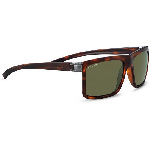  Serengeti Brera Large Satin Medium Gun Polarized 555Nm, Satin Tortoise