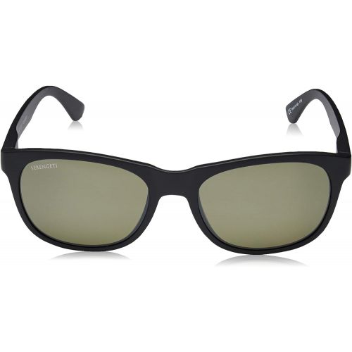  Serengeti 8667 Sunglasses Eyewear Anteo Satin Polarized 555nm Sunglasses, Black