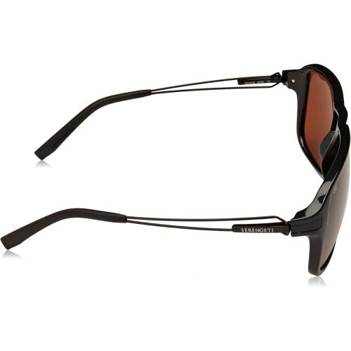  Serengeti 8192 Venezia, Shiny Black Frame, Polarized Drivers Lens