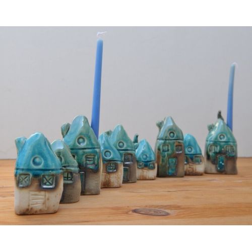  SergioFaingold Hanukkah Menorah, Judaica, Hanukkah gift, Hanukkah Decoration, Jewish Candle holder, Jewish Menorah, Ceramics Menorah, Handmade Menorah