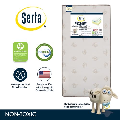  Serta New Dawn Supreme Crib and Toddler Mattress