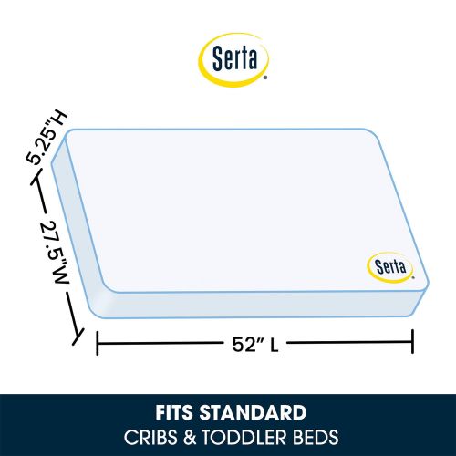  Serta Nightstar Deluxe Firm Crib and Toddler Mattress, Innerspring