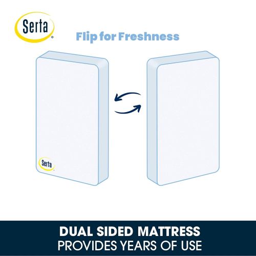  Serta iComfort Dawn Mist Firm Memory Foam Crib and Toddler Mattress | Waterproof | GREENGUARD Gold Certified (NaturalNon-Toxic)