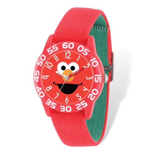  Sesame Street Kids Elmo Red Stretch Time Teacher Watch