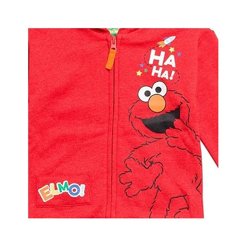  Sesame Street Elmo Fleece Zip Up Hoodie Infant to Toddler