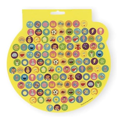  Sesame Street Shaped Sticker Book, Over 300 Stickers, 4 Sheets, Elmo