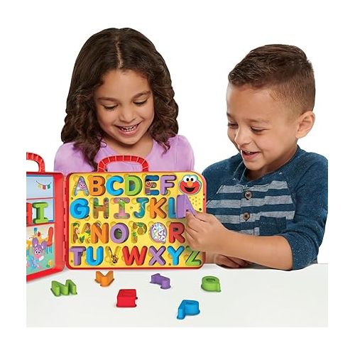  SESAME STREET Elmo’s Learning Letters Bus Activity Board, Preschool Learning and Education, Kids Toys for Ages 2 Up by Just Play