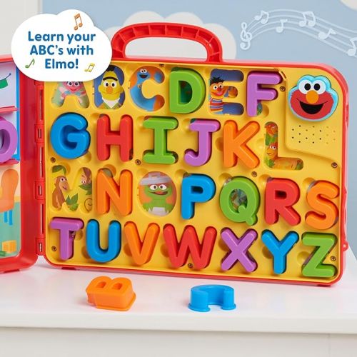  SESAME STREET Elmo’s Learning Letters Bus Activity Board, Preschool Learning and Education, Kids Toys for Ages 2 Up by Just Play
