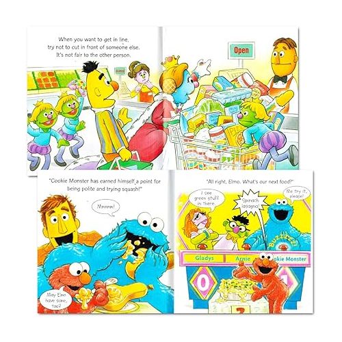  Sesame Street Elmo Manners Books for Kids Toddlers - Set of 8 Manners Books