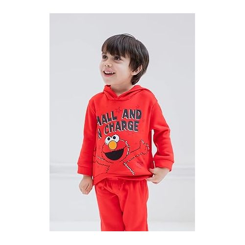  Sesame Street Elmo Cookie Monster Fleece Pullover Hoodie and Pants Outfit Set Infant to Toddler