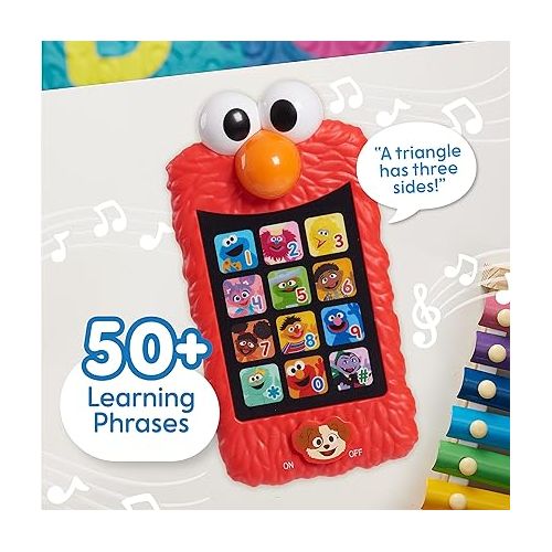  SESAME STREET Learn with Elmo Pretend Play Phone, Learning and Education, Officially Licensed Kids Toys for Ages 2 Up by Just Play