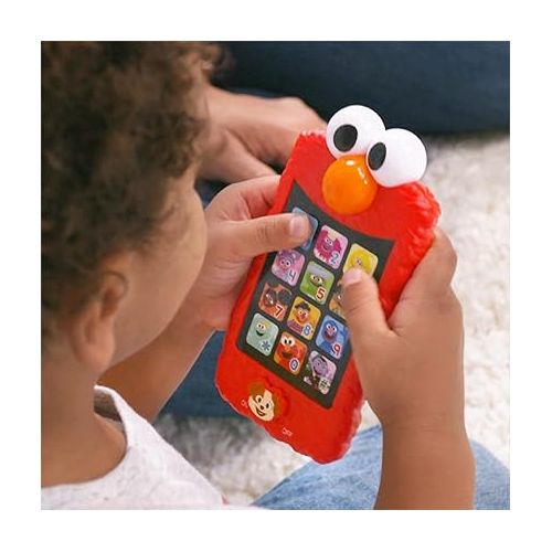  SESAME STREET Learn with Elmo Pretend Play Phone, Learning and Education, Officially Licensed Kids Toys for Ages 2 Up by Just Play