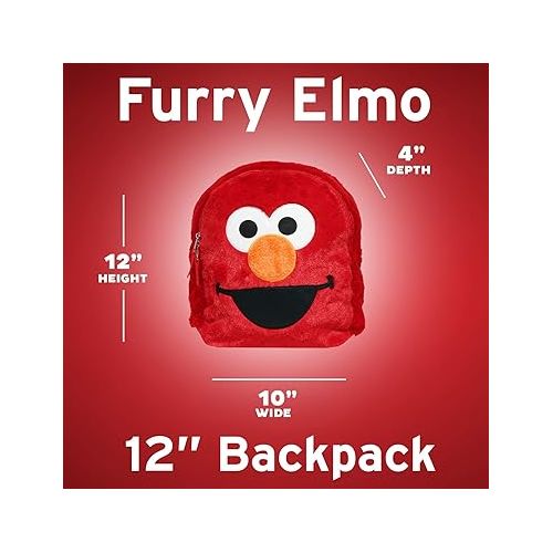  Sesame Street Elmo and Cookie Monster Mini Backpacks for Toddler, Boys, and Girls, School or Travel