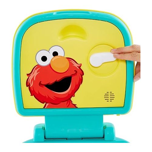  Sesame Street Elmo Hooray! 3-in-1 Potty Chair, Toilet Trainer, and Step Stool, Pretend Flush Handle, Gender Neutral Toddler Potty for Boys & Girls - Blue