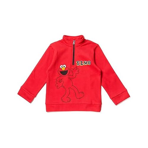  Sesame Street Elmo Fleece Half Zip Sweatshirt and Pants Set Infant to Toddler