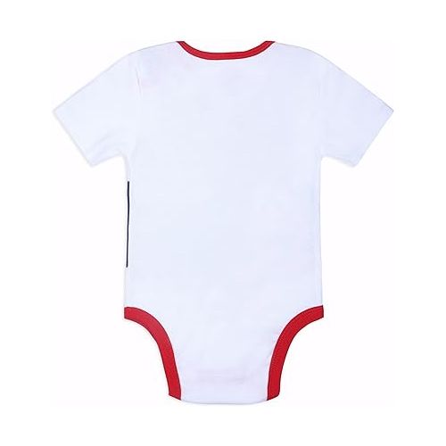  Sesame Street Boys Elmo or Cookie Monster First Birthday Bodysuit Creeper for Infants - White