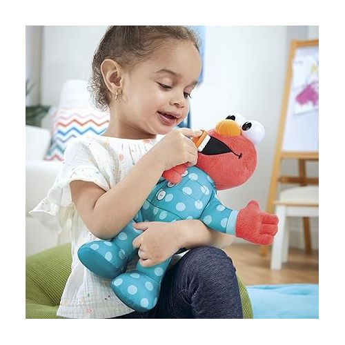  Sesame Street Elmo 12-inch Plush, Sings The Brushy Brush Song, Toy for Kids Ages 18 Months and Up