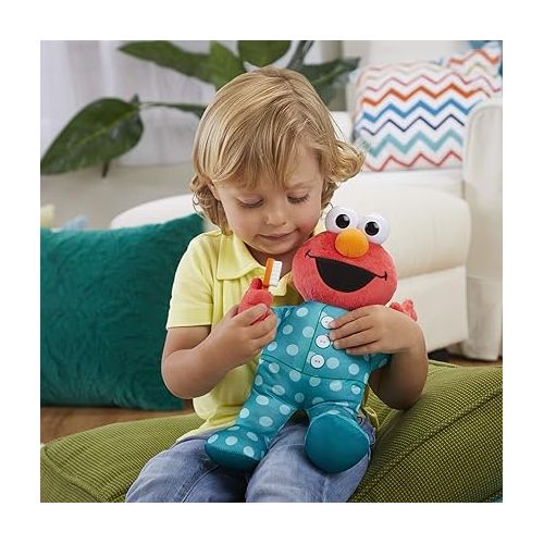  Sesame Street Elmo 12-inch Plush, Sings The Brushy Brush Song, Toy for Kids Ages 18 Months and Up