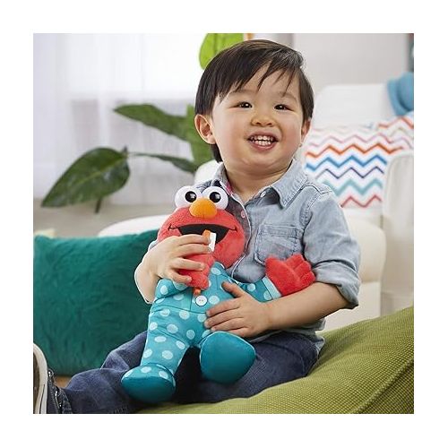  Sesame Street Elmo 12-inch Plush, Sings The Brushy Brush Song, Toy for Kids Ages 18 Months and Up