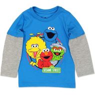 Sesame Street Elmo and Cookie Monster Boys T-Shirt for Infant and Toddlers - Blue or Red