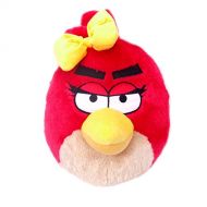 Sesame Street Girls Red Angry Bird with Bow Plush Backpack - Angry Birds Kids Bag