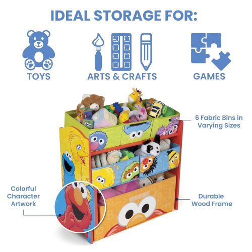  [아마존베스트]Delta Children Multi-Bin Toy Organizer, Sesame Street