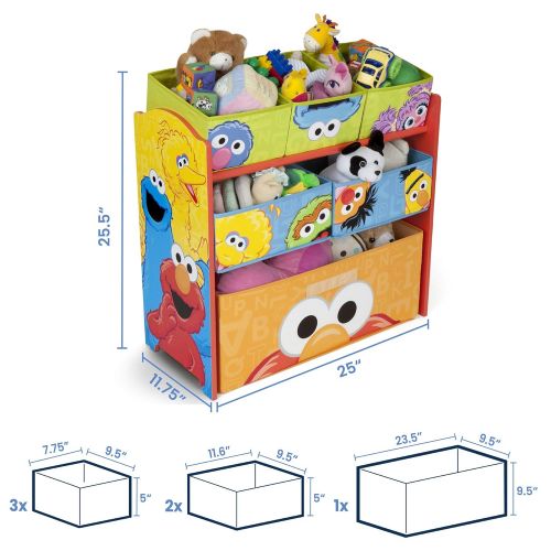  [아마존베스트]Delta Children Multi-Bin Toy Organizer, Sesame Street